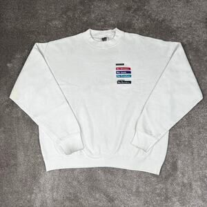 White Vintage Norton Anti-Virus Sweatshirt Size XL Computer y2k Stained